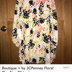 Floral Tunic top Size 3x